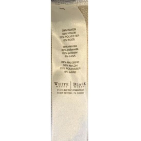 White House Black Market M Cowl Neck Colorblock Tunic Sweater 167C - Picture 7 of 7